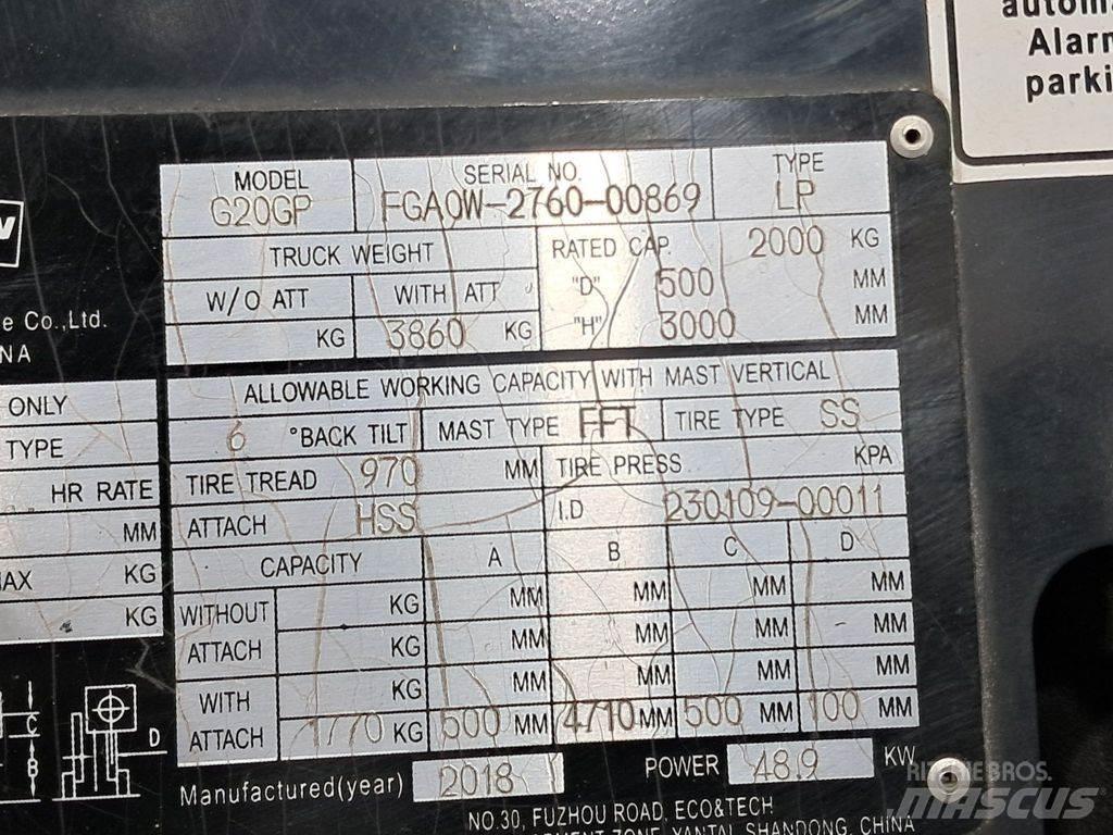 Doosan G20GP Nestekaasutrukit