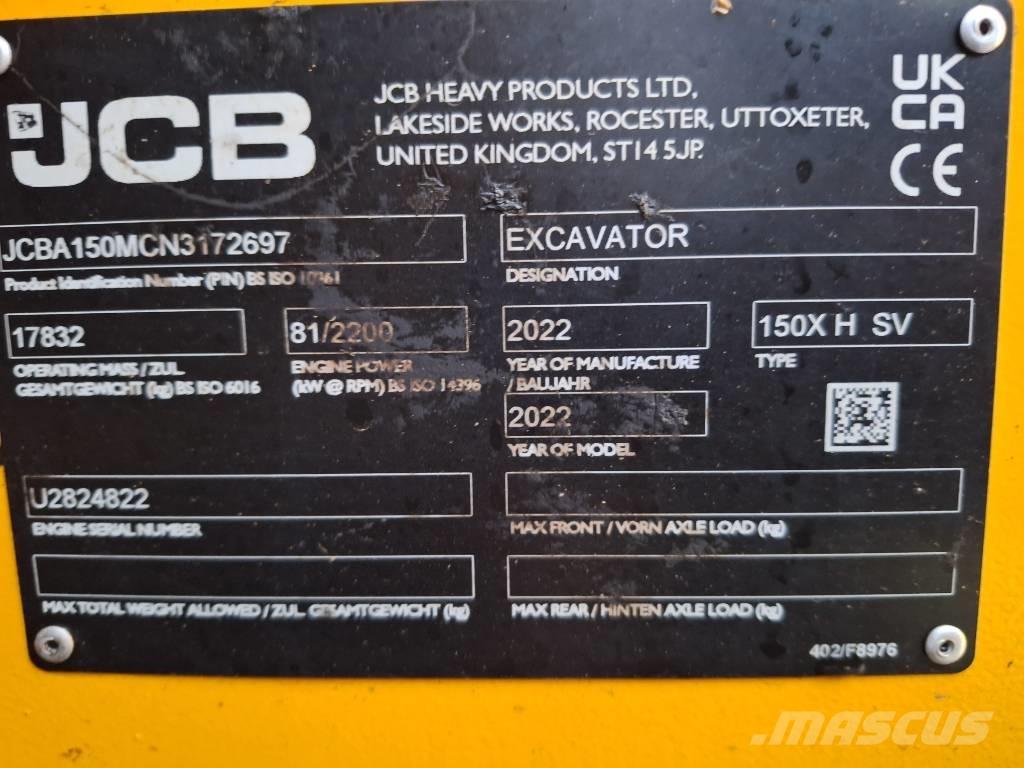 JCB X 150 HD Telakaivukoneet