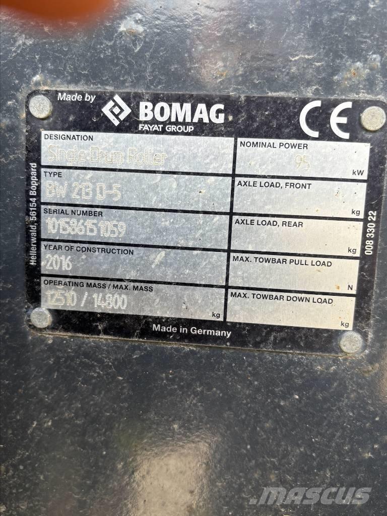 Bomag BW213D-5 Yksivalssijyrät