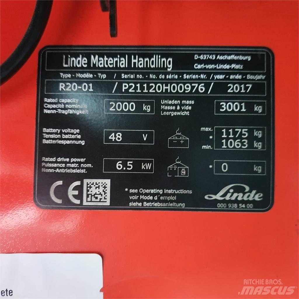 Linde R20 Työntömastotrukit