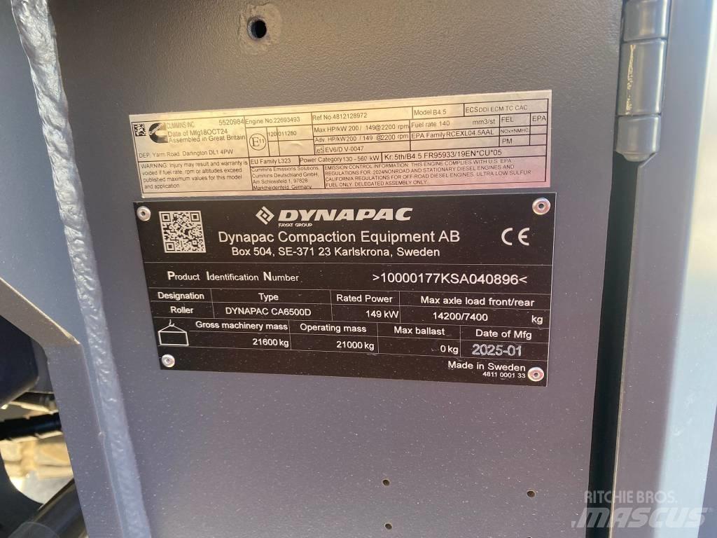 Dynapac CA 6500 D Yksivalssijyrät