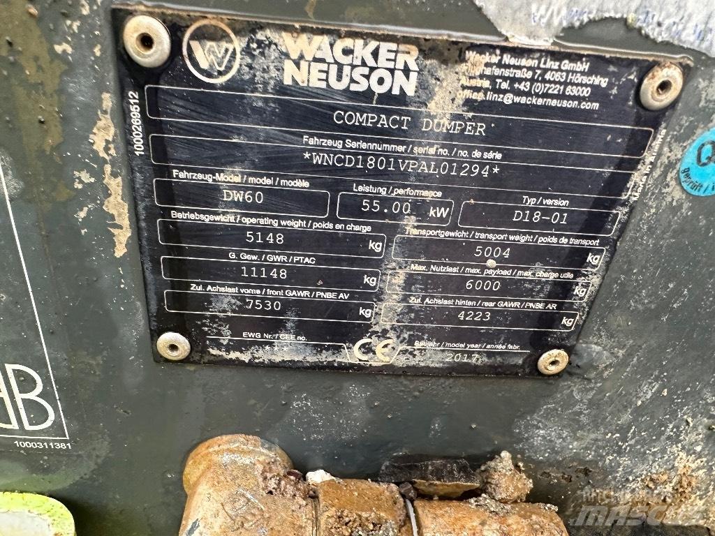 Wacker Neuson Dw60 Minidumpperit