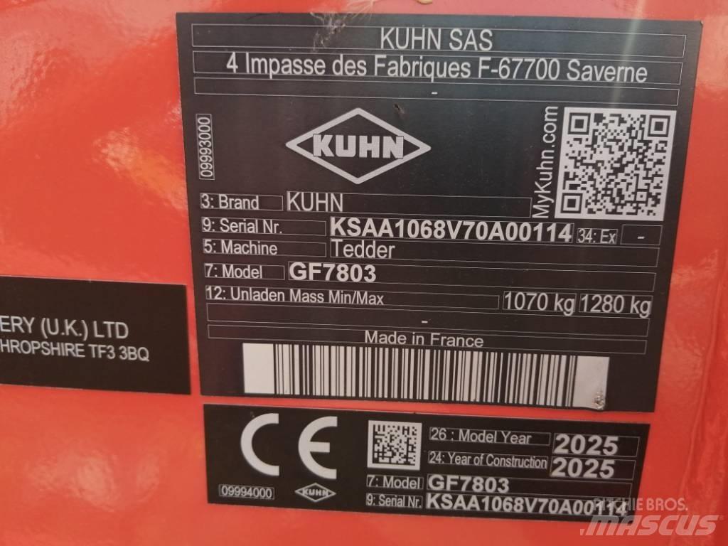 Kuhn GF7803 Pöyhimet ja haravat