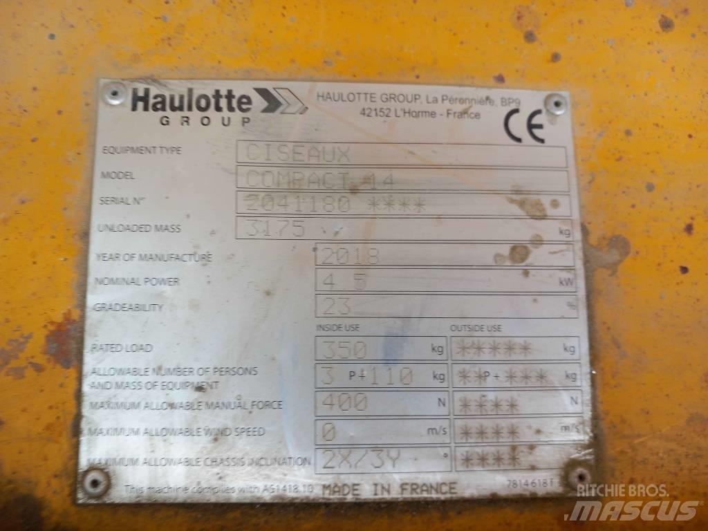 Haulotte Compact 14 Saksilavat