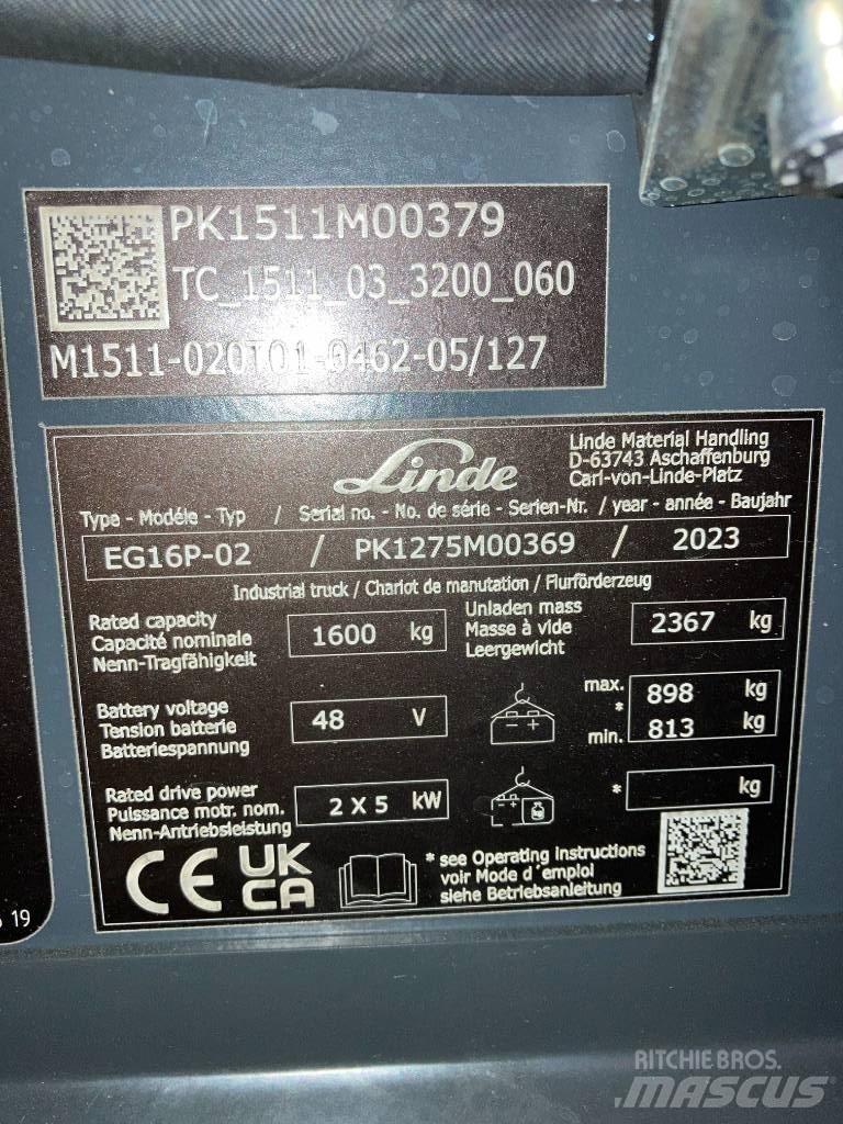 Linde EG16P/1275-02 Sähkötrukit