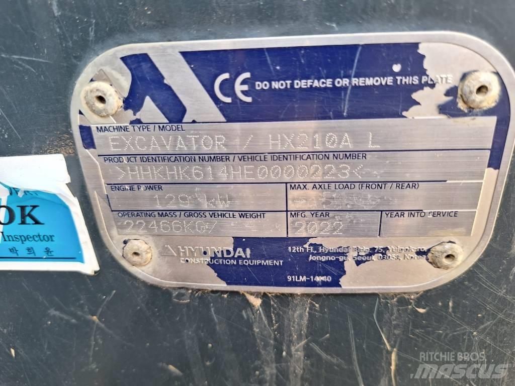 Hyundai HX210A L Telakaivukoneet