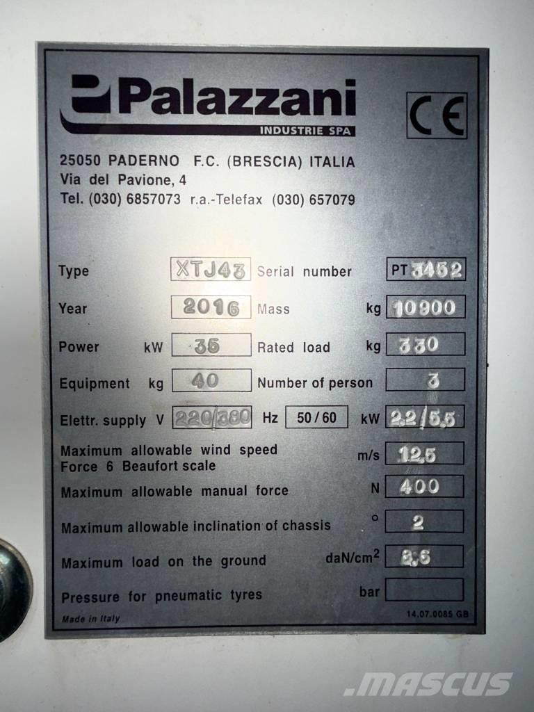 Palazzani XTJ 43 Teleskooppipuominostimet