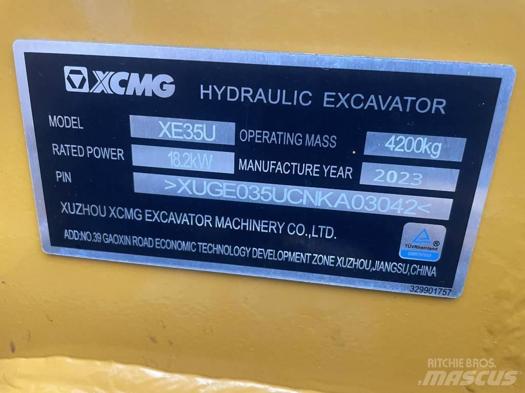 XCMG XE 35 U Minikaivukoneet < 7t