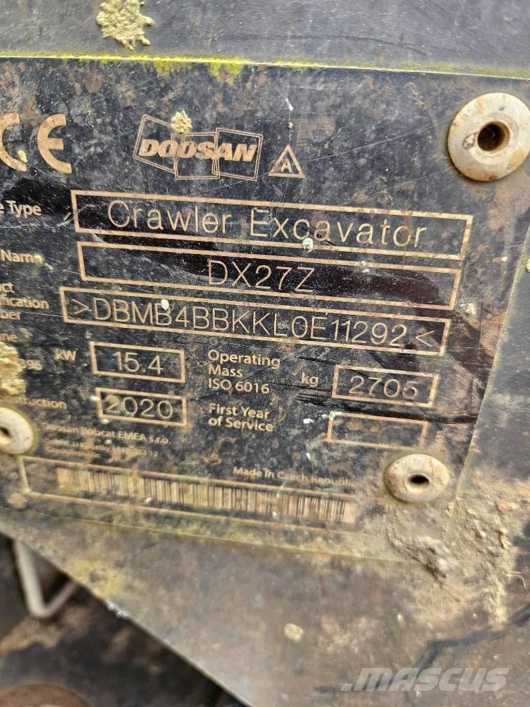 Doosan DX 27 Z Minikaivukoneet < 7t