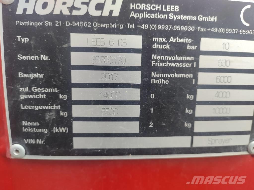 Horsch Leeb 6 GS Hinattavat ruiskut