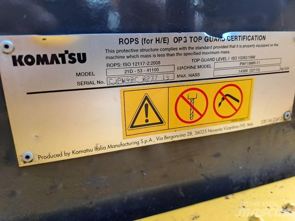 Komatsu PW118MR-11 Pyöräkaivukoneet