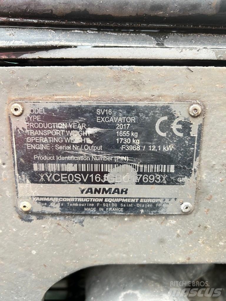 Yanmar SV 16 Minikaivukoneet < 7t
