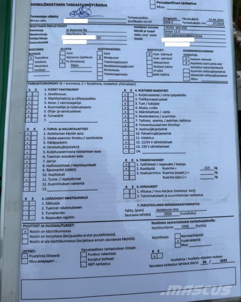 Dexter 12 A Hinattavat henkilönostimet