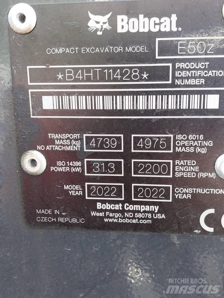 Bobcat E50z Minikaivukoneet < 7t
