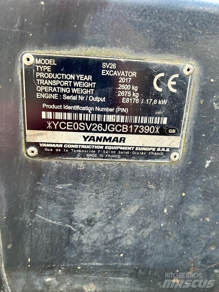 Yanmar SV 26 Minikaivukoneet < 7t