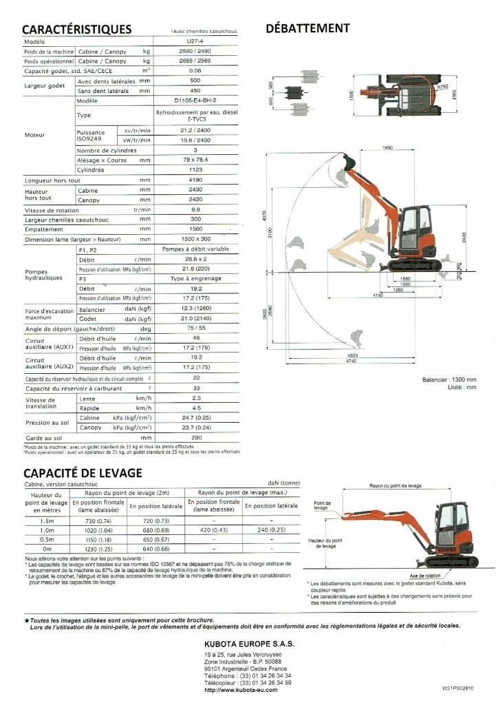 Kubota U 27-4 Minikaivukoneet < 7t