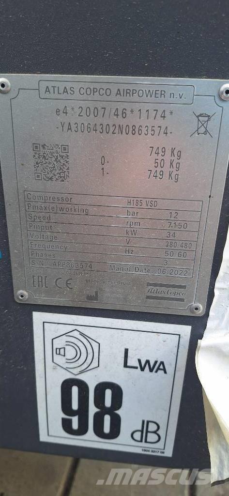 Atlas Copco H185 VSD Kompressorit