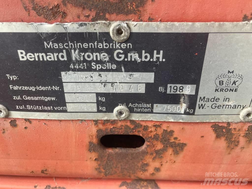Krone Turbo 3500 Keräävät noukinvaunut ja silppurivaunut