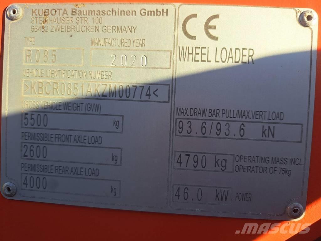 Kubota R 085 Pyöräkuormaajat