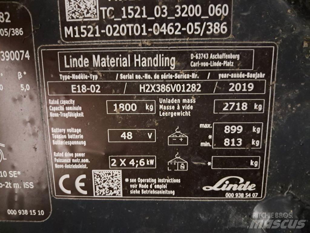 Linde E18-02 Sähkötrukit