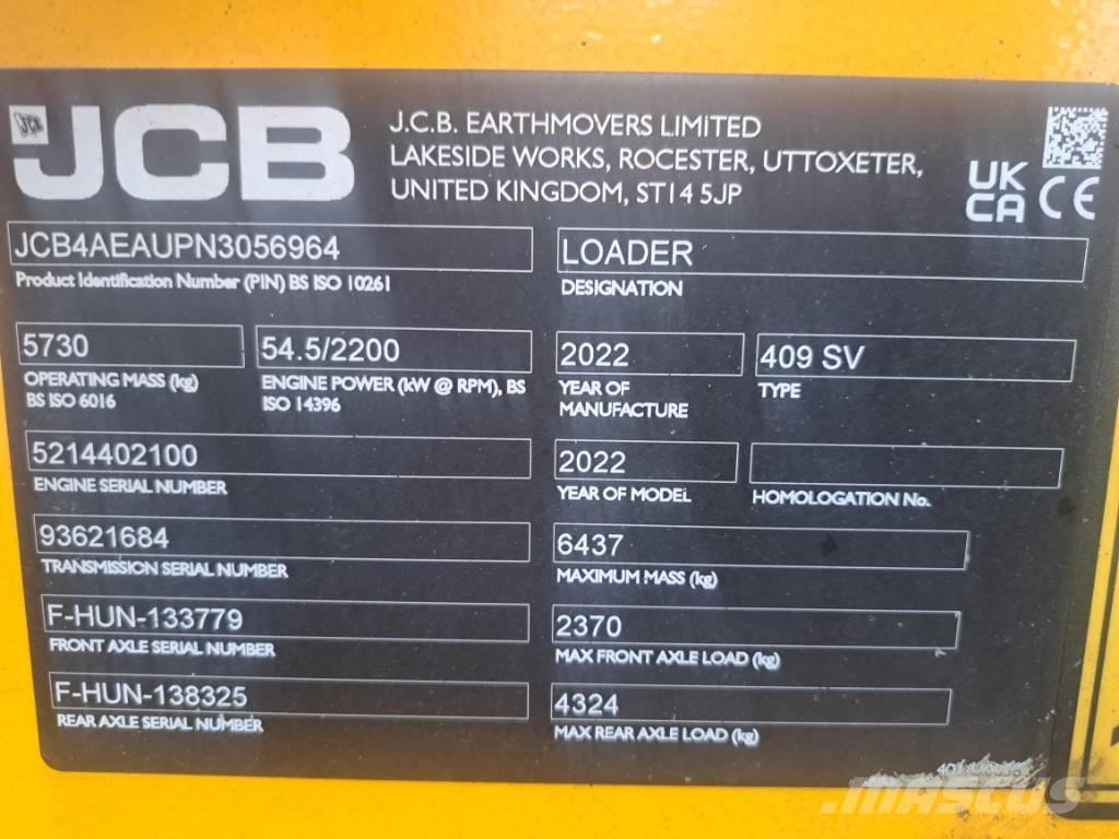 JCB 409 Pyöräkuormaajat