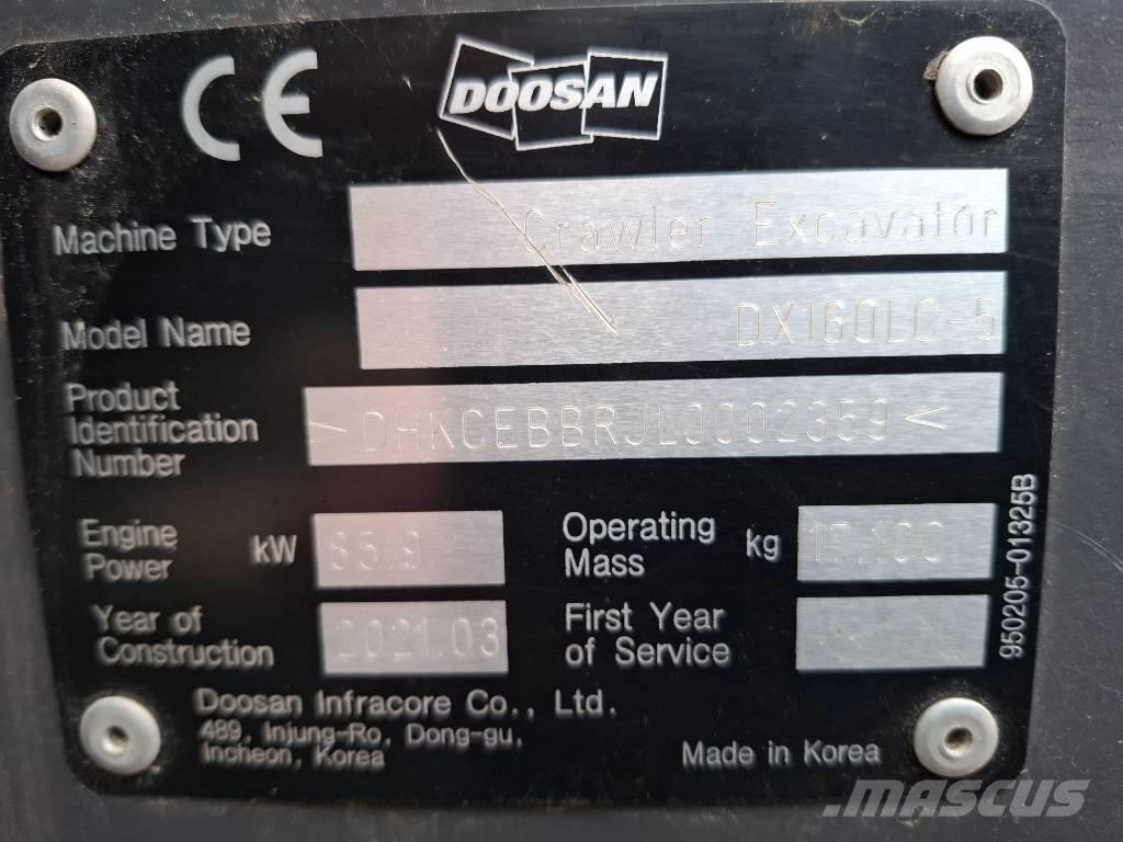 Doosan DX160LC-5 Telakaivukoneet