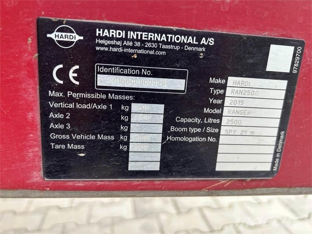 Hardi Ranger 2500 Hinattavat ruiskut