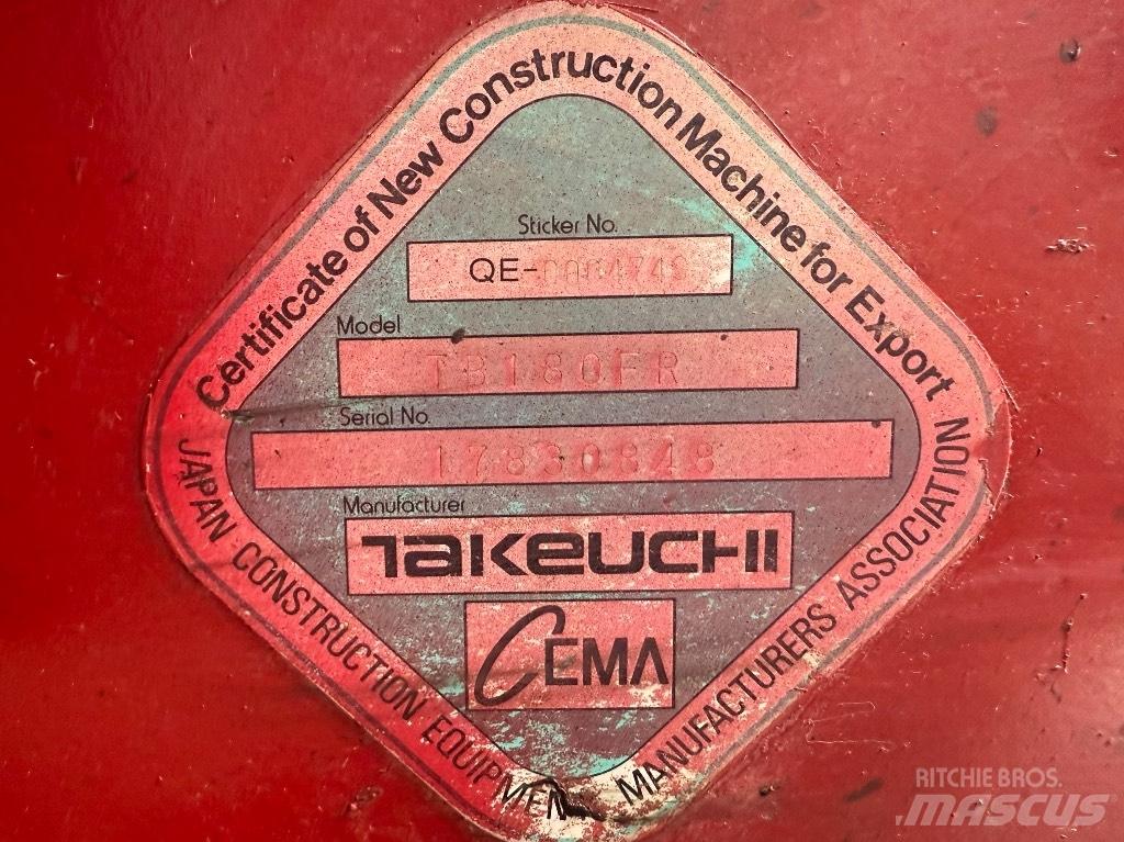 Takeuchi TB 180 FR Midikaivukoneet 7t - 12t