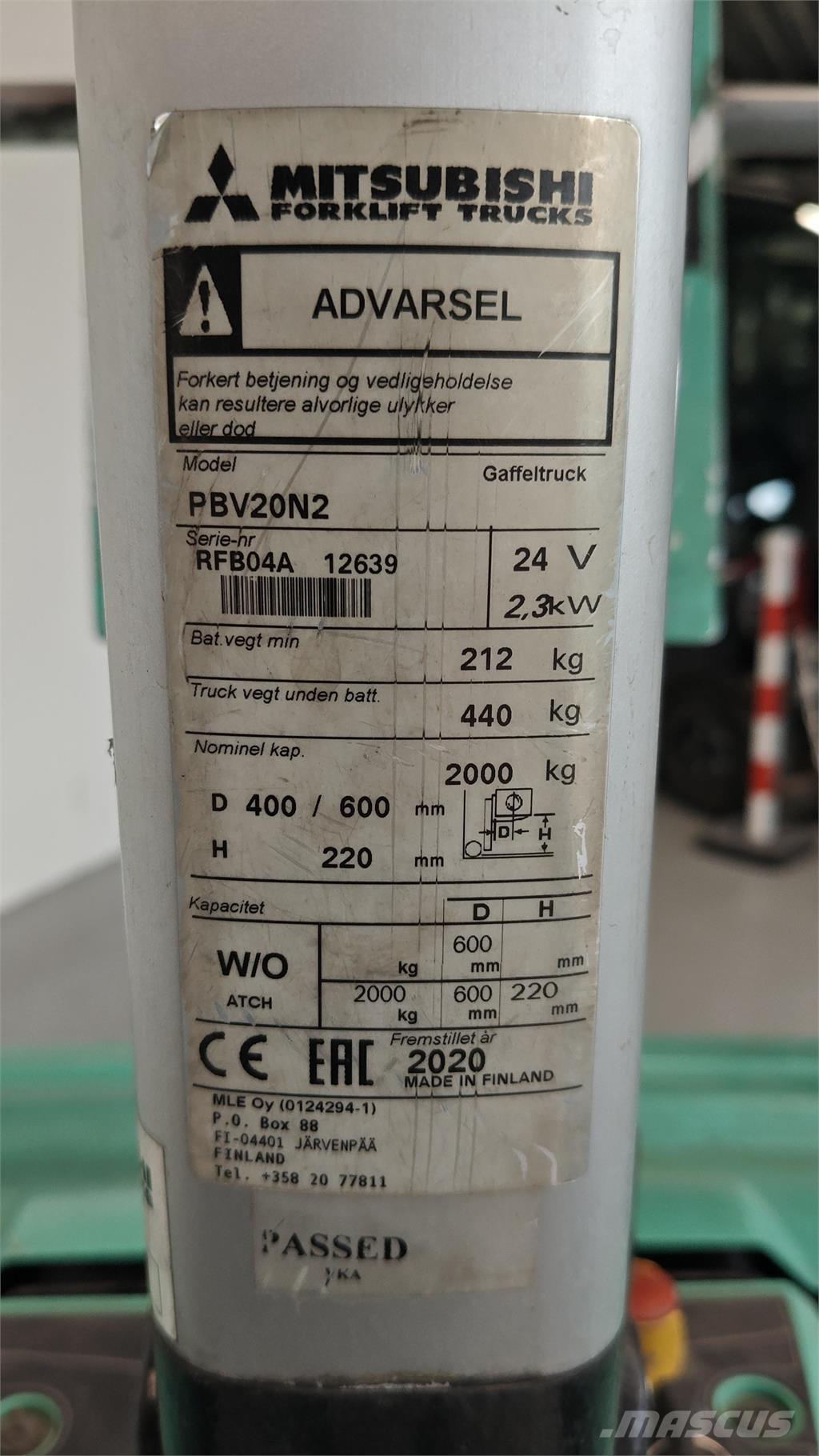 Mitsubishi PBV20N2 Lavatrukit