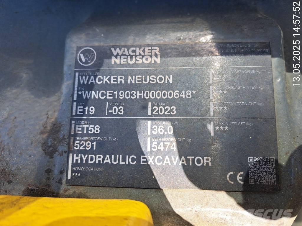 Wacker Neuson ET58 Telakaivukoneet