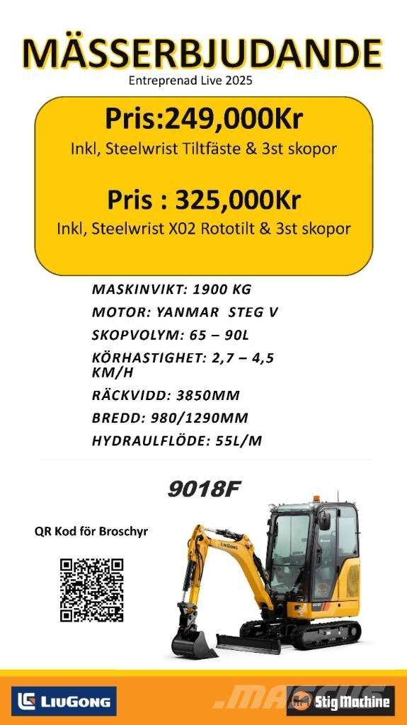 LiuGong 9018 F Minikaivukoneet < 7t