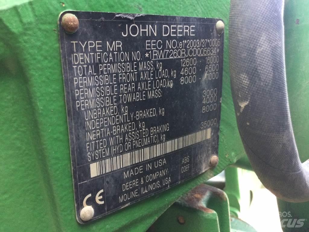 John Deere 7260R Traktorit