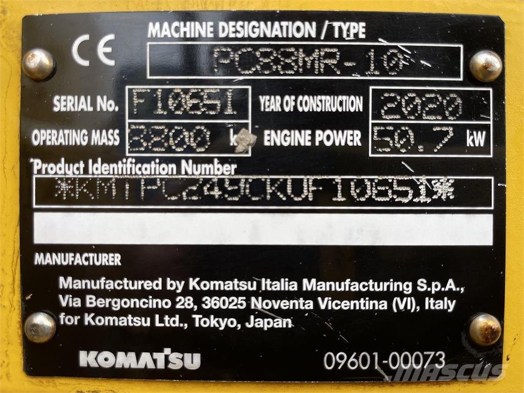 Komatsu PC88MR-10 Pyöräkaivukoneet