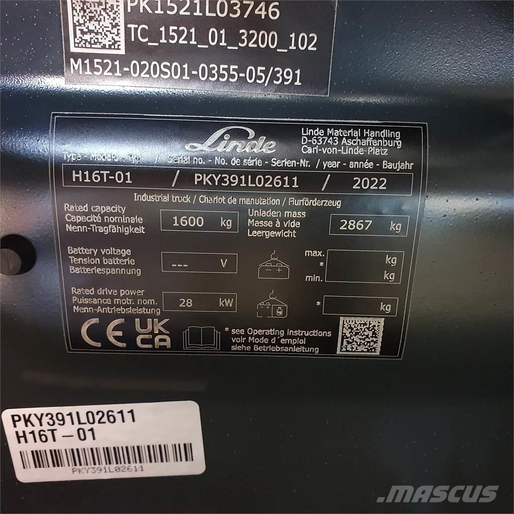 Linde H16T Nestekaasutrukit