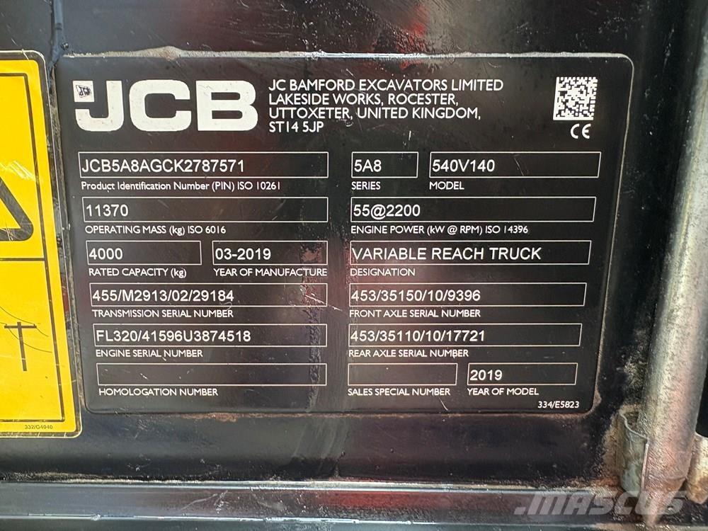 JCB 540-140 Kurottajat