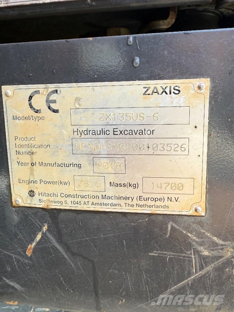 Hitachi ZX 135 US-6 Telakaivukoneet
