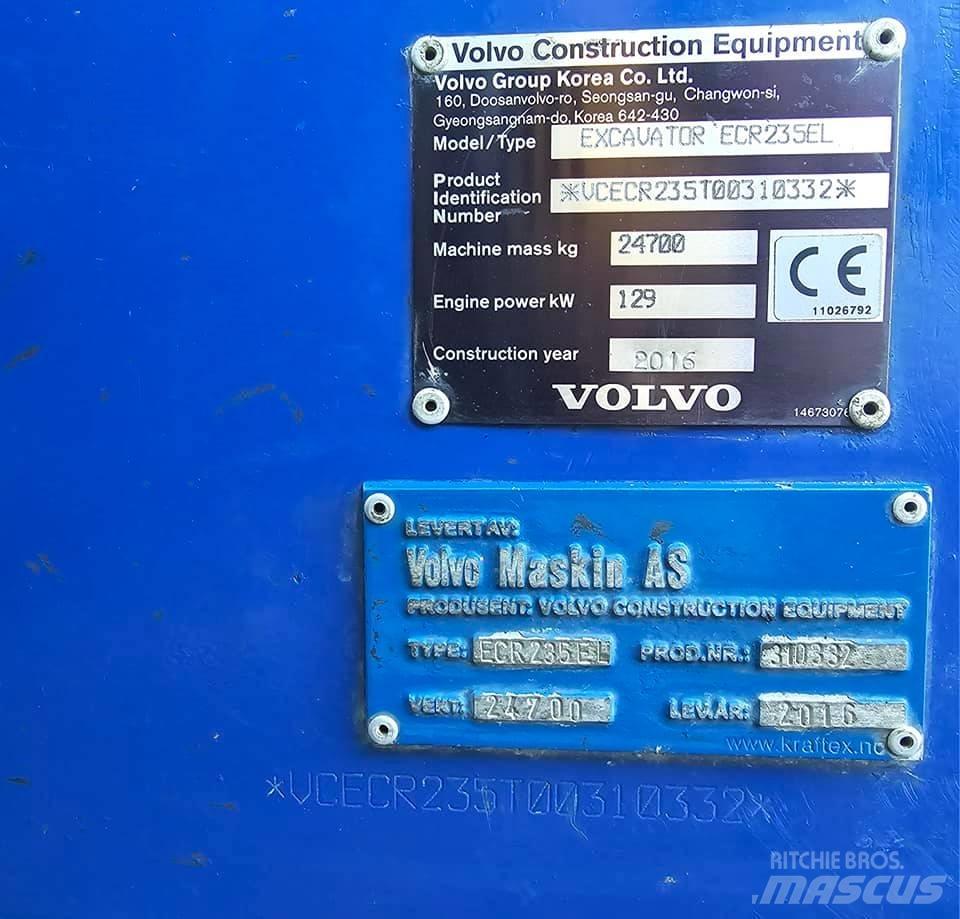 Volvo ECR 235 EL Telakaivukoneet