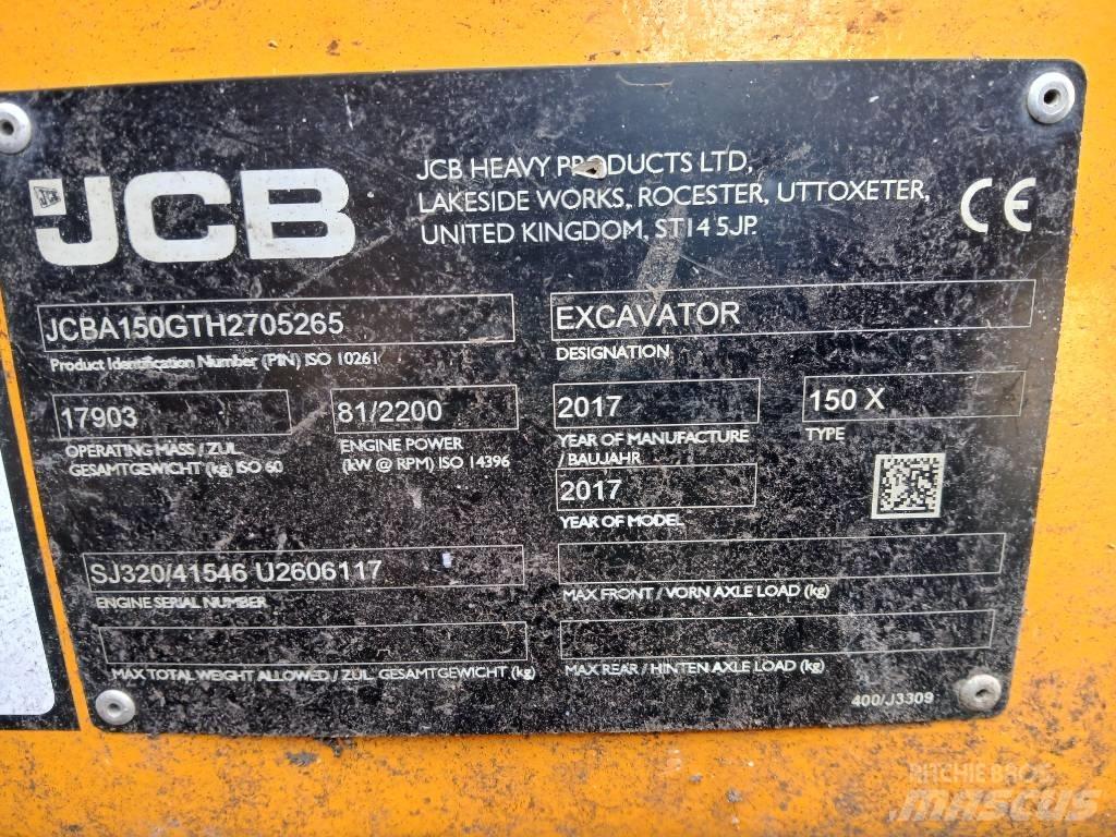 JCB 150X Telakaivukoneet