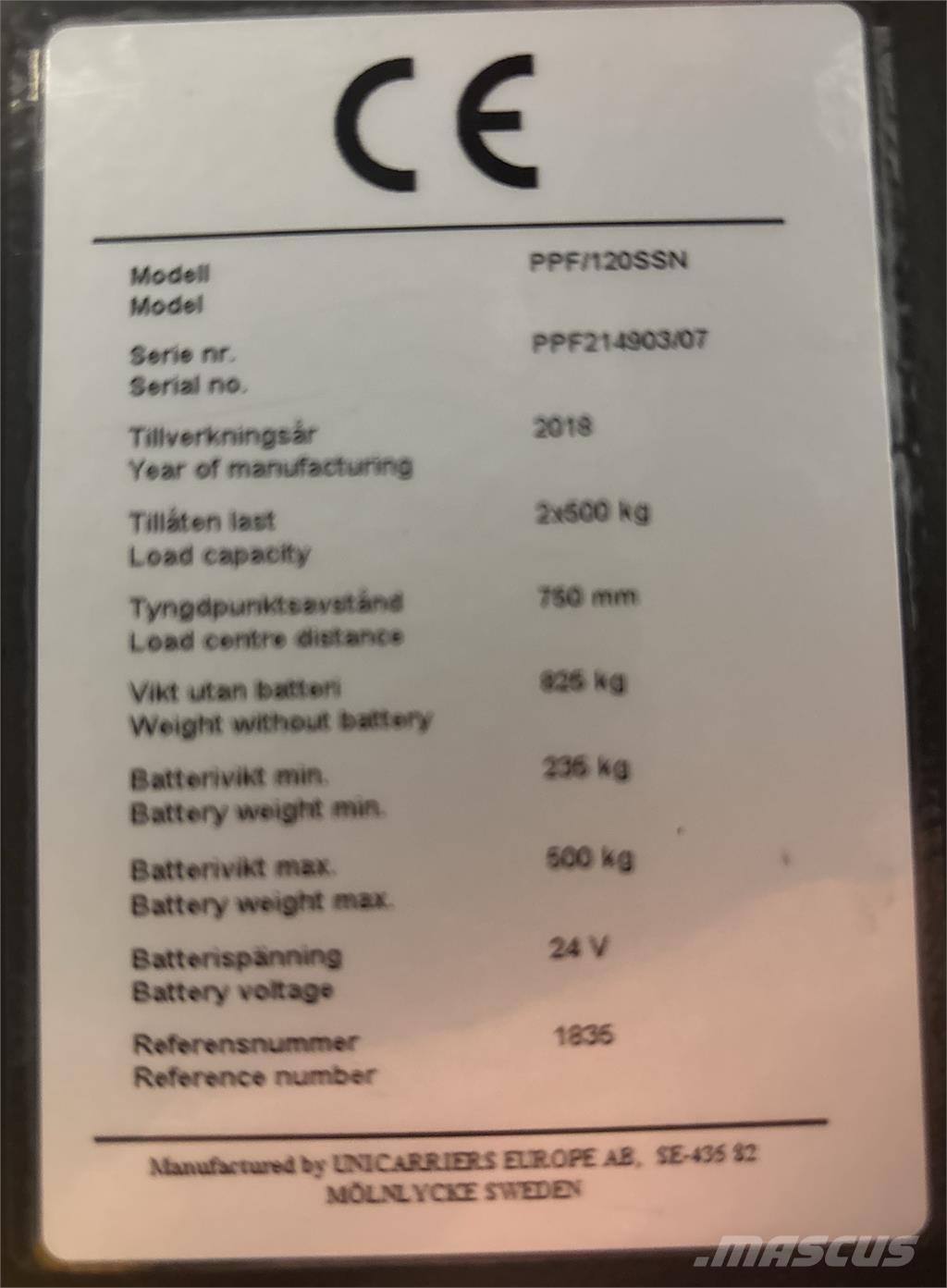 Atlet PPF120 Matalakeräilytrukit