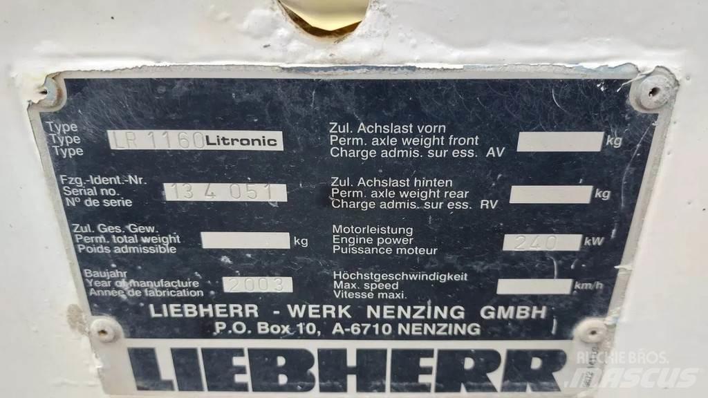 Liebherr LR 1160 Tela-alustaiset nosturit
