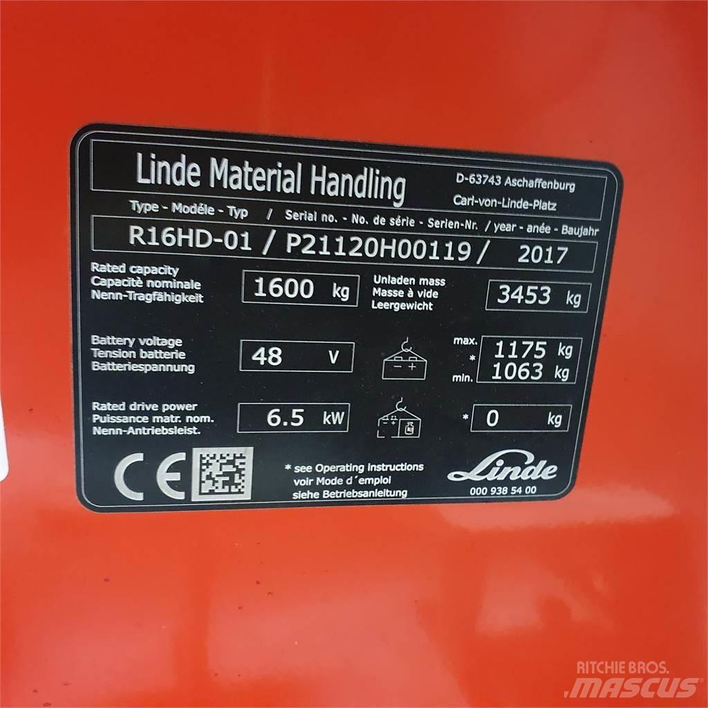 Linde R16HD Työntömastotrukit