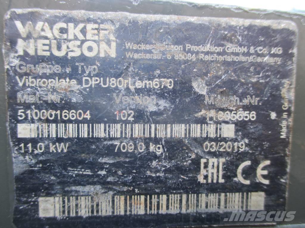 Wacker Neuson DPU 80 Tärylevyt
