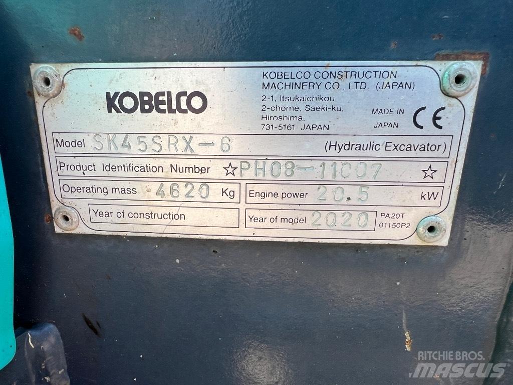 Kobelco SK 45 SRX-6 Minikaivukoneet < 7t