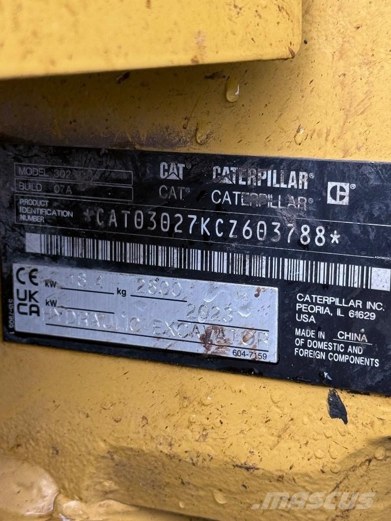 CAT 302.7 CR Minikaivukoneet < 7t