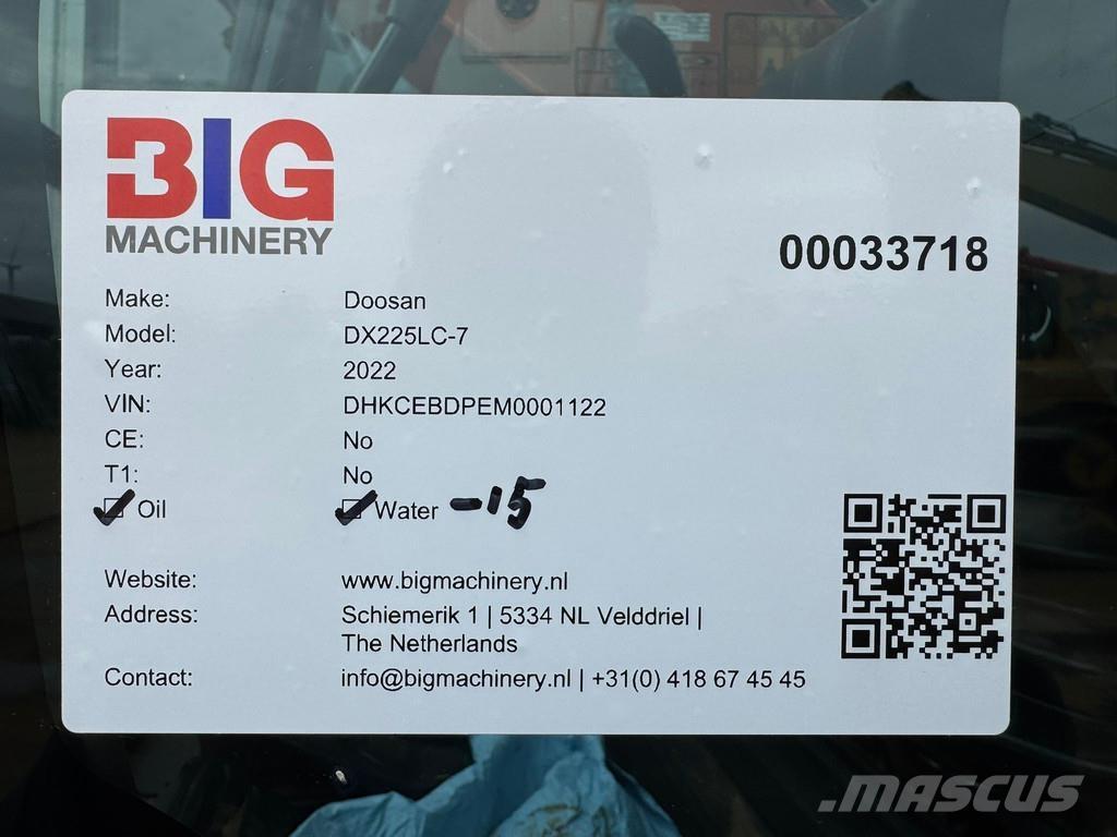 Doosan DX225LC-7 Telakaivukoneet