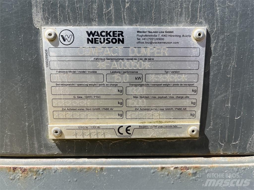 Wacker Neuson DT 15 Minidumpperit