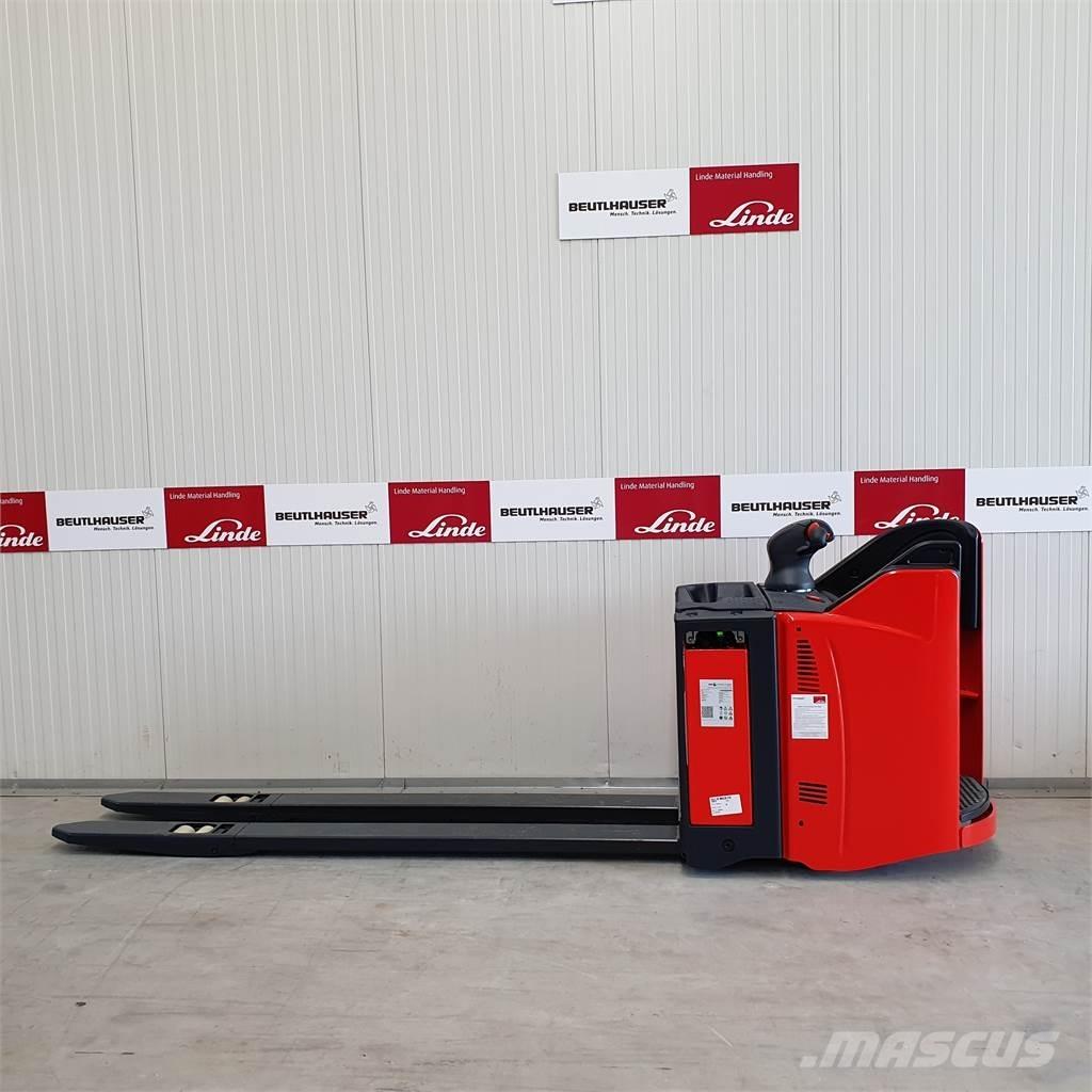 Linde T20SP lang Käyden ajettavat pinoamistrukit