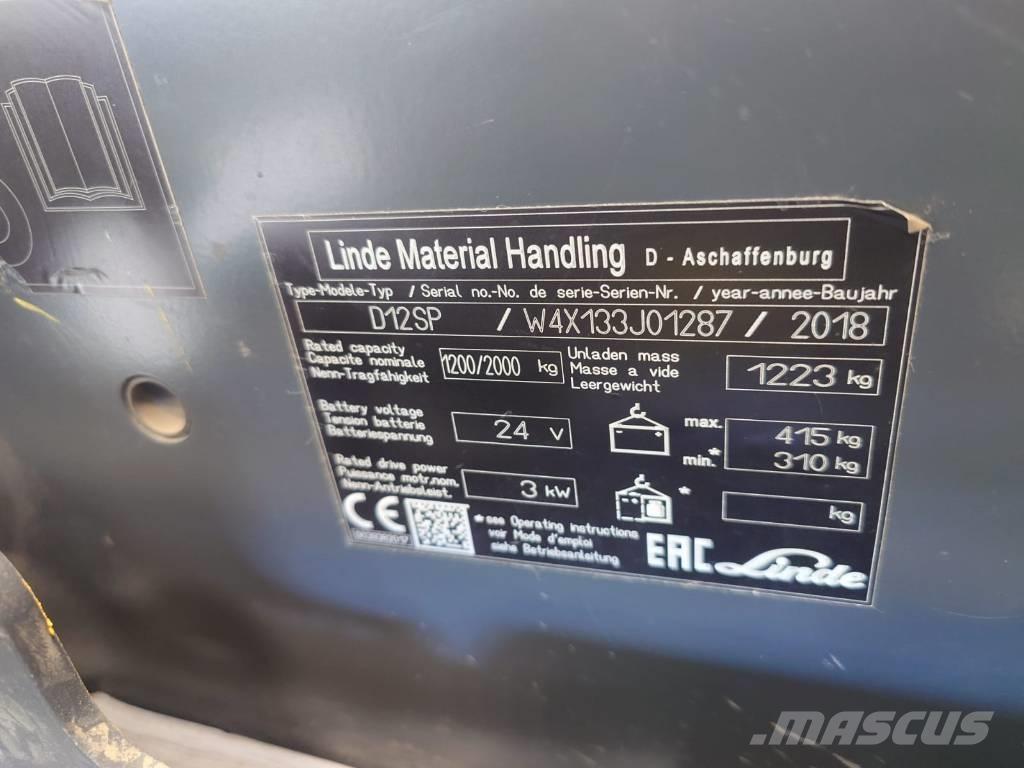 Linde D 12 Ajettavat pinoamisvaunut