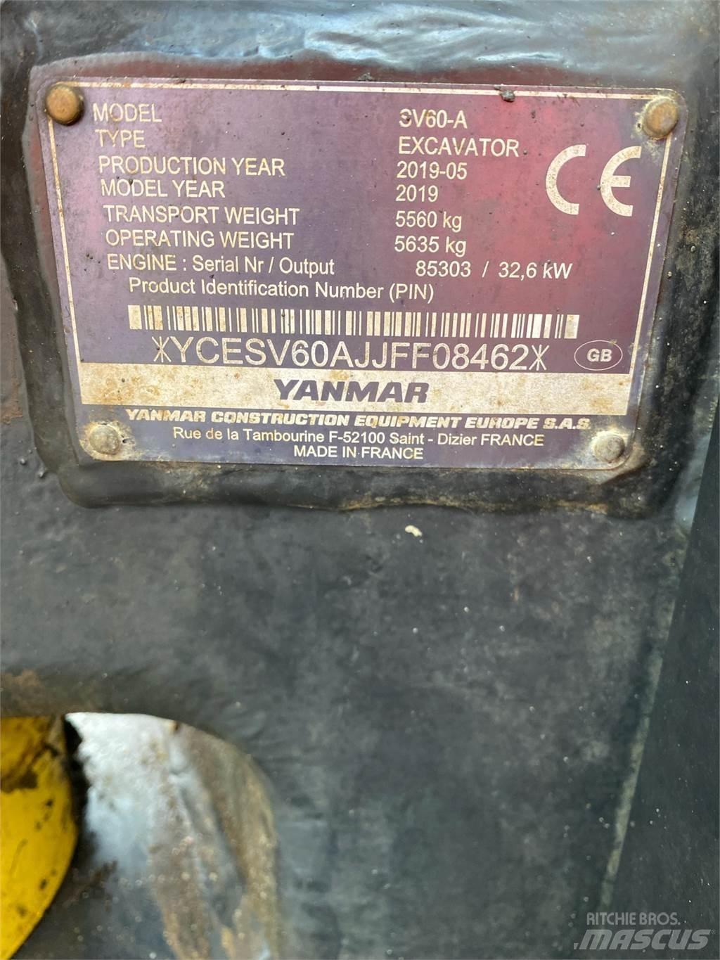 Yanmar SV60 Minikaivukoneet < 7t