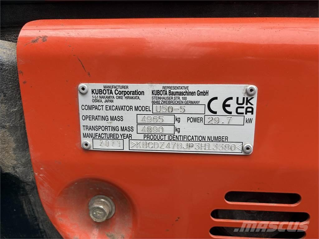 Kubota U50-5 Minikaivukoneet < 7t